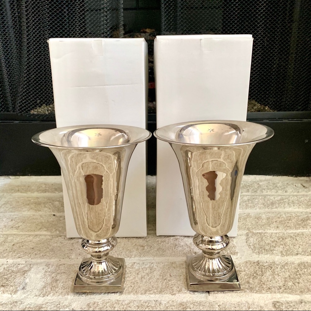 Vintage Mikasa Silver Plated Vases, Bowls, etc NIB